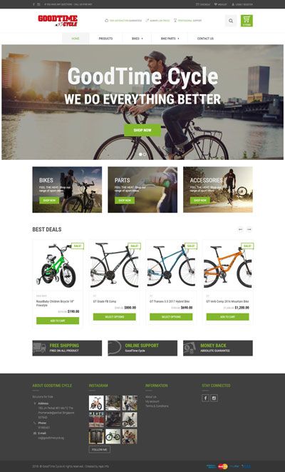 goodtimecycle-full-screenshot GoodTime Cycle Website Design
