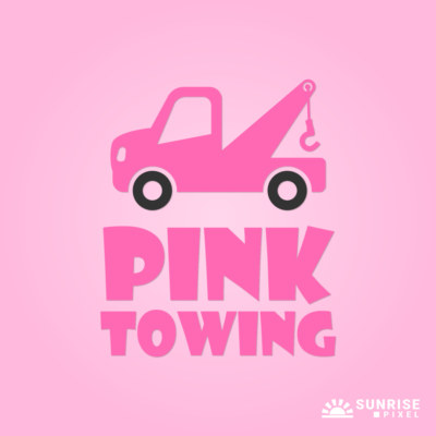 Pink Towing Logo Design