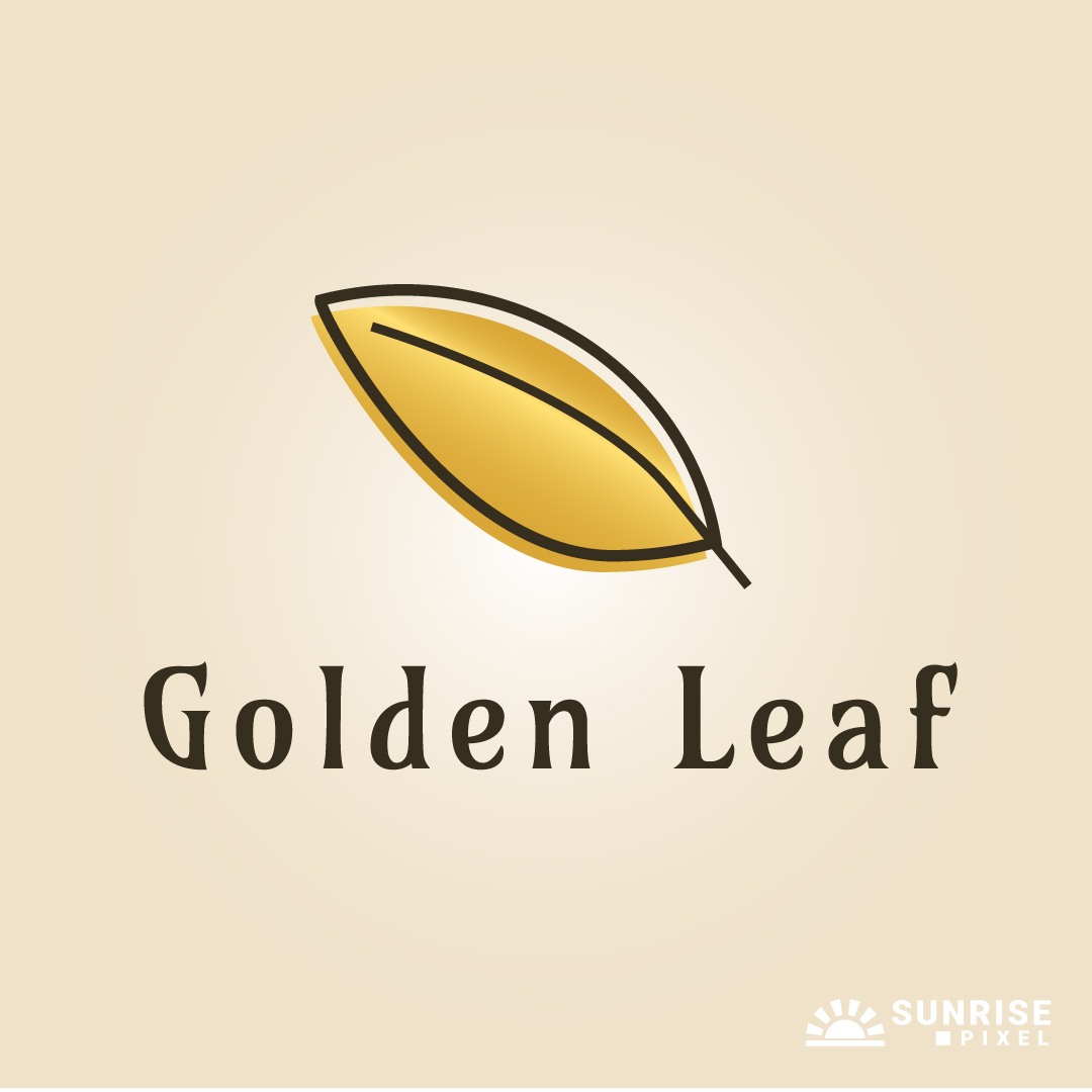 Golden Leaf Logo Design